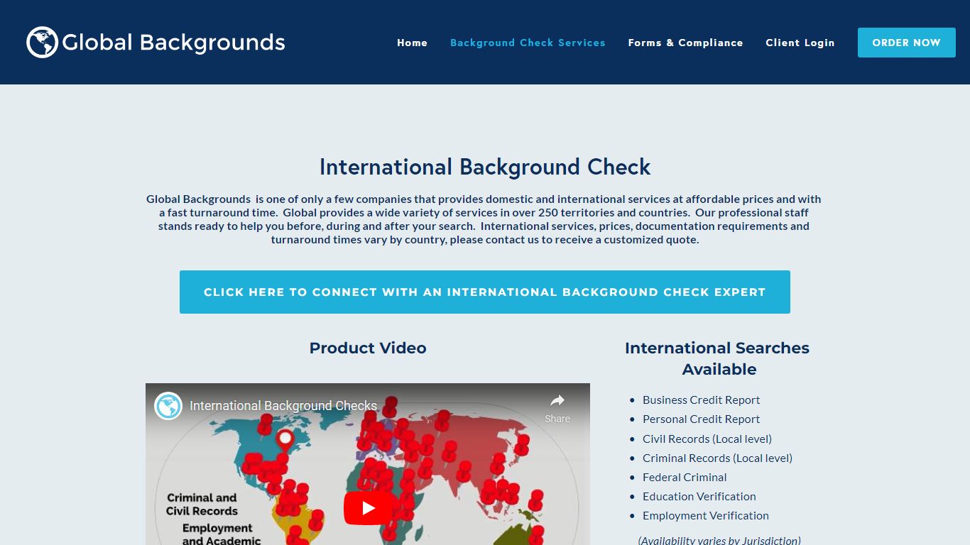 International Background Checks